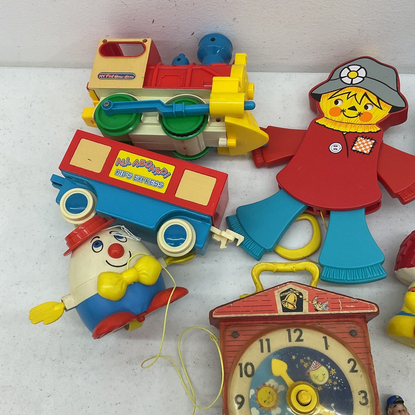 Antique & Vintage Childhood Classic Toys Fisher Price Puppet Clock Clown Books - Warehouse Toys