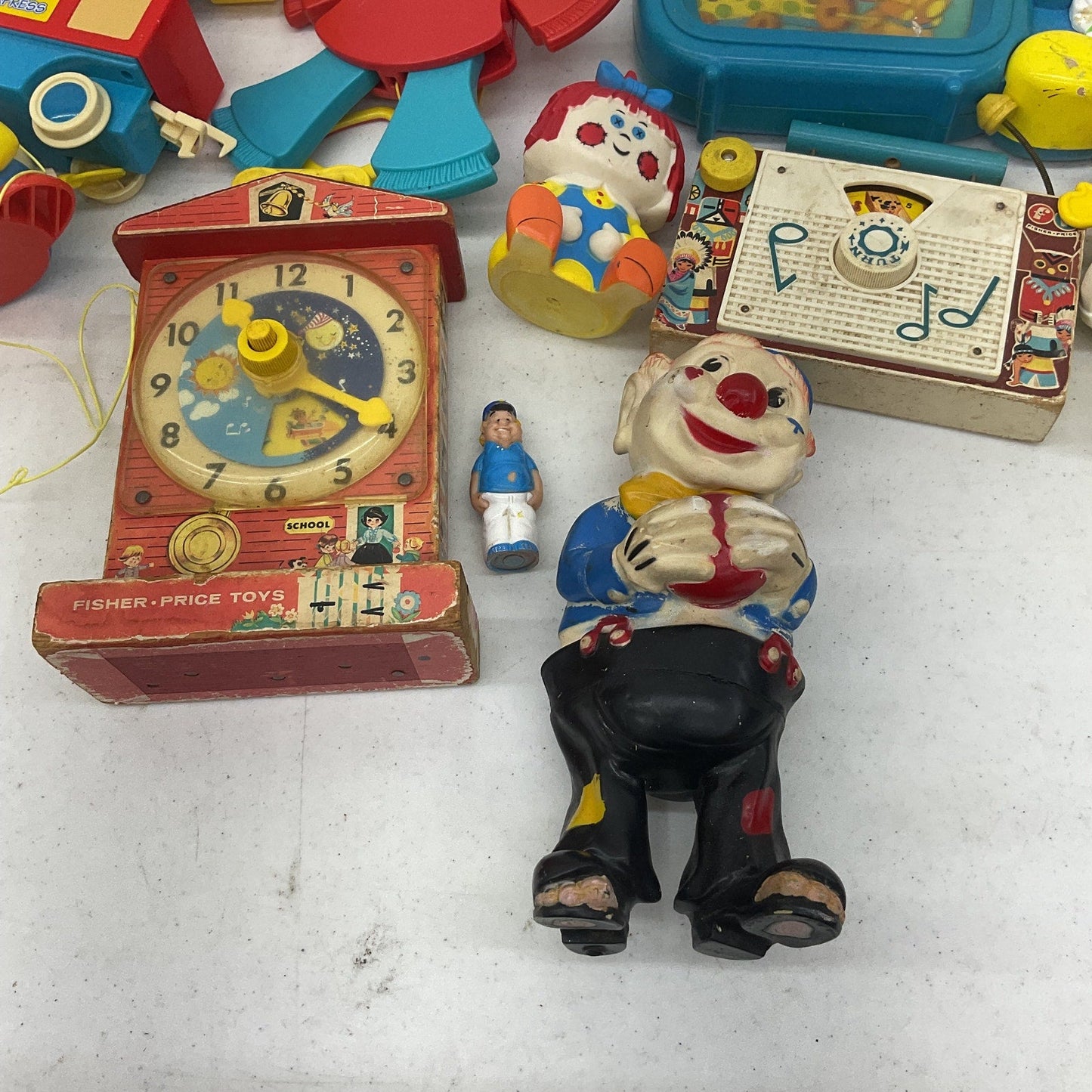 Antique & Vintage Childhood Classic Toys Fisher Price Puppet Clock Clown Books - Warehouse Toys