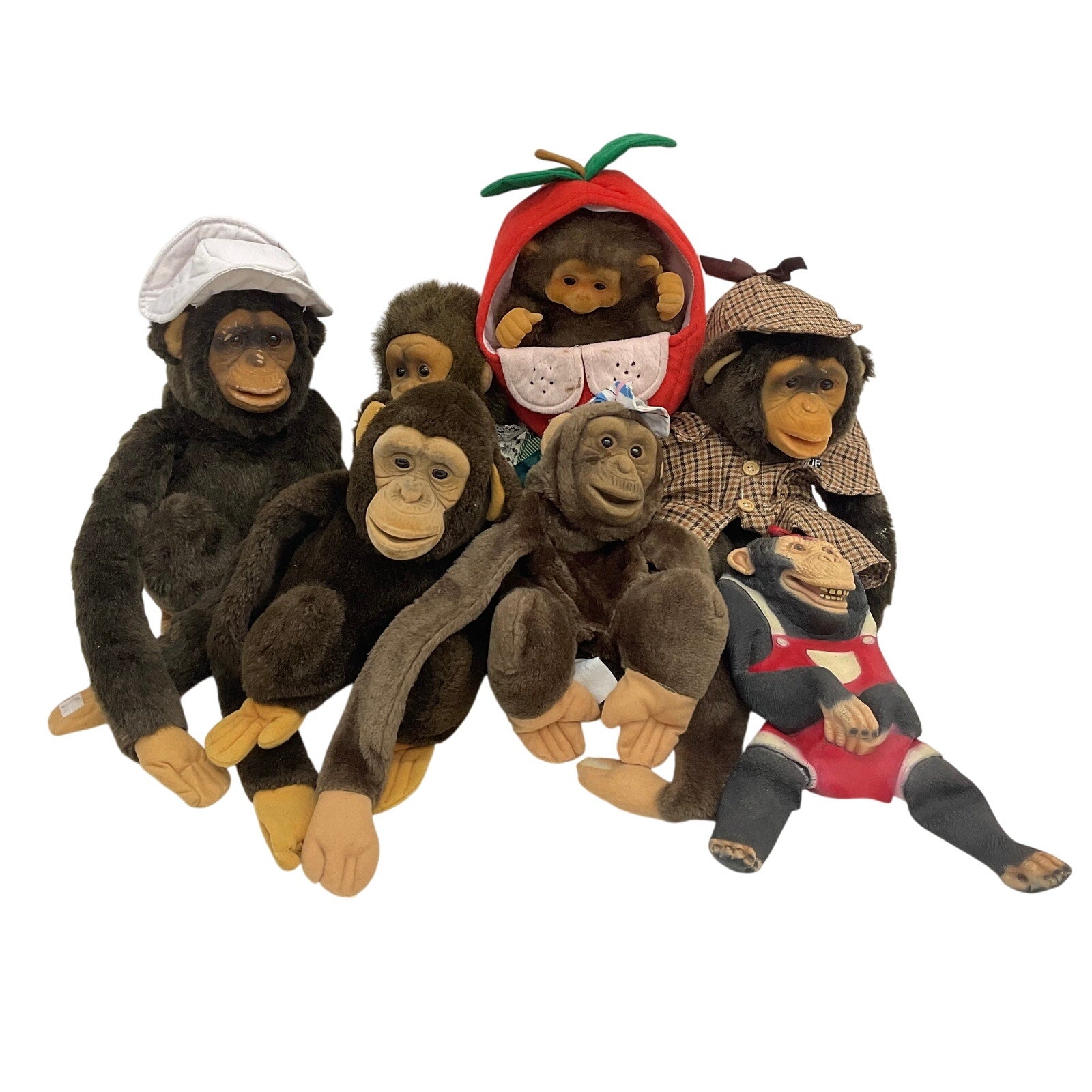 Apes Chimps Monkeys Hand Puppets & Stuffed Animals Plush Dolls LOT Preowned 5lbs - Warehouse Toys