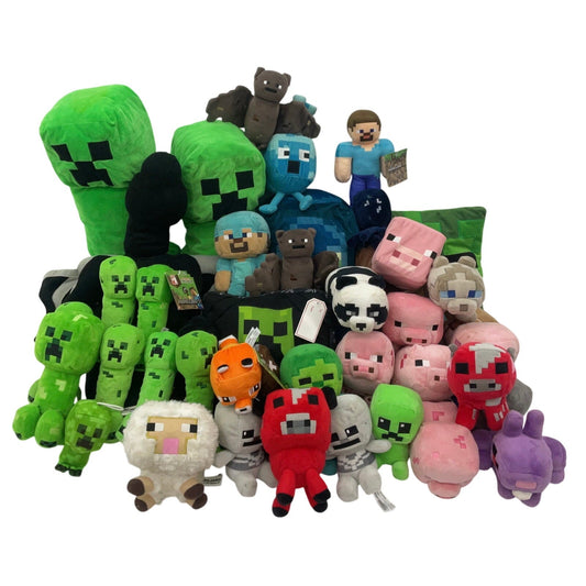 Assorted Characters Preowned Mixed LOT 13 lbs Minecraft Plush Dolls Stuffed Toys - Warehouse Toys