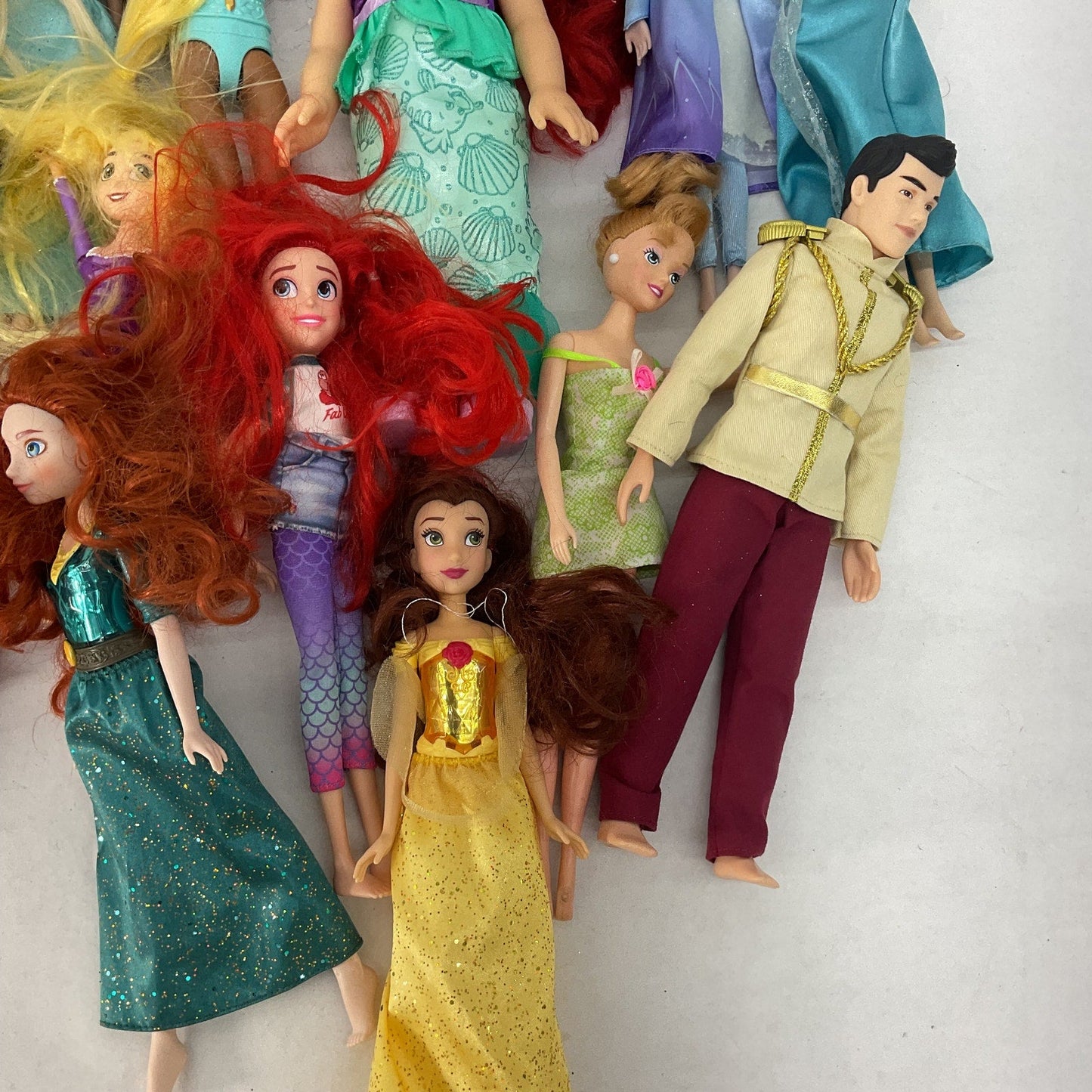 Assorted Disney Princess Dolls Figures Lot The Little Mermaid + More - Warehouse Toys