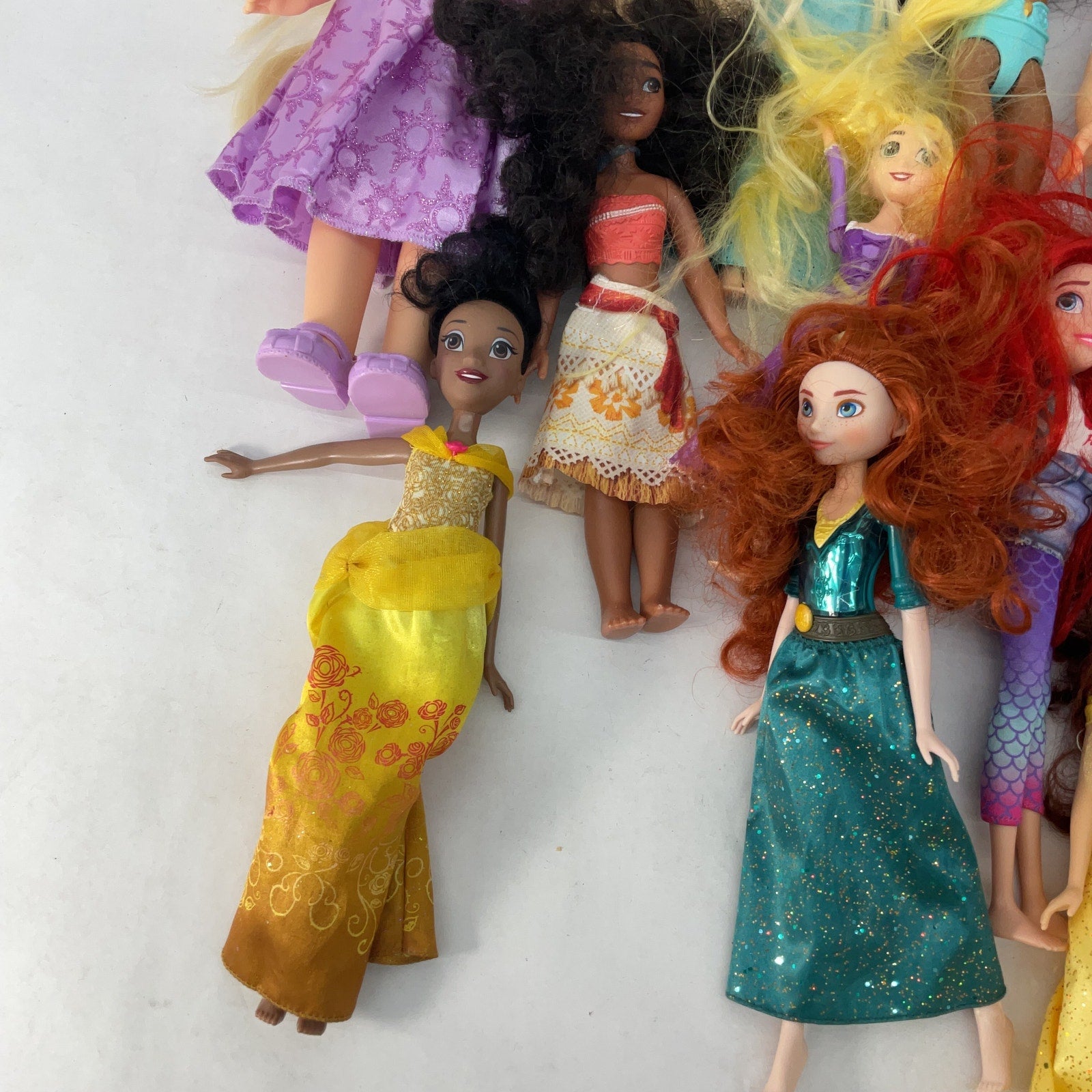 Assorted Disney Princess Dolls Figures Lot The Little Mermaid + More - Warehouse Toys