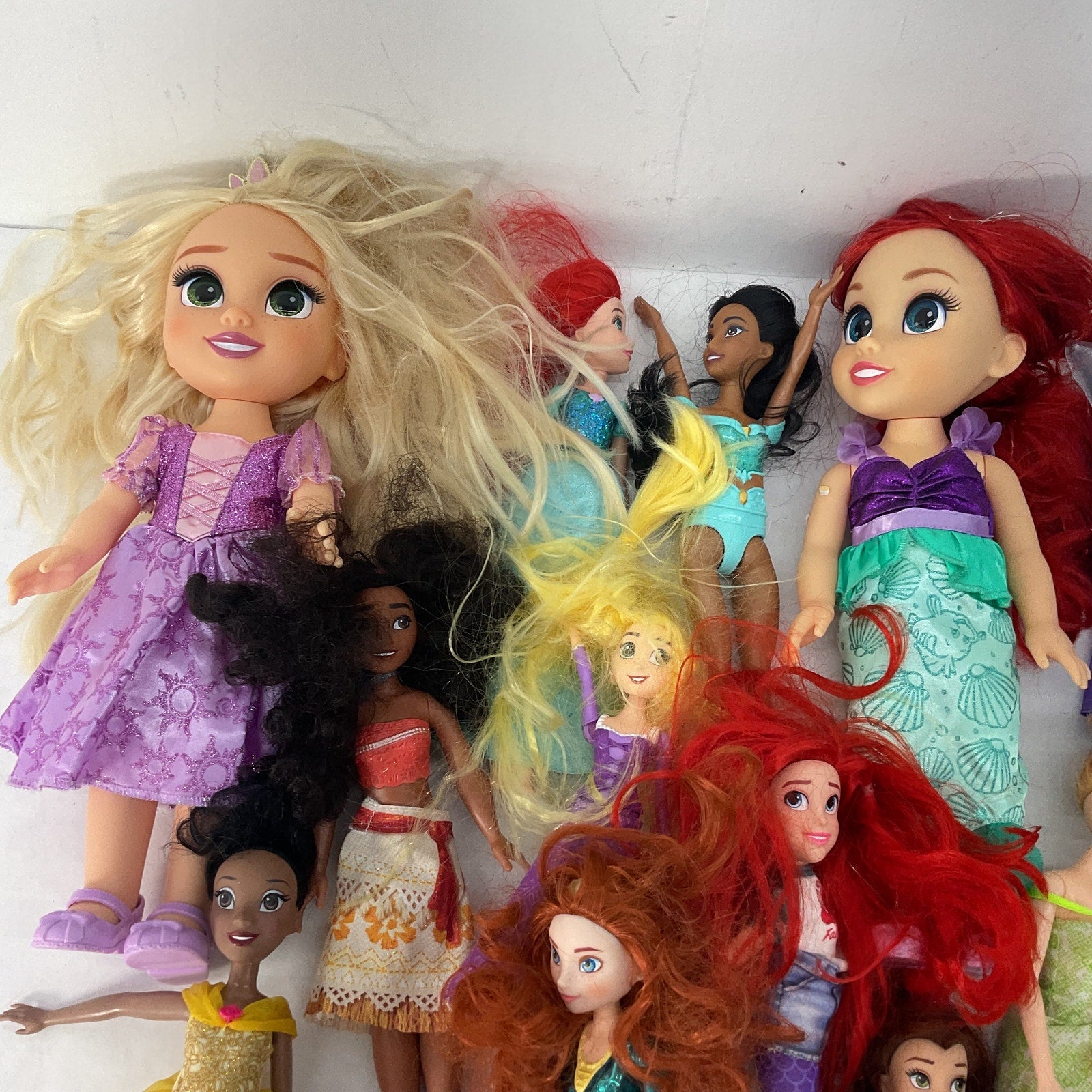 Assorted Disney Princess Dolls Figures Lot The Little Mermaid + More - Warehouse Toys