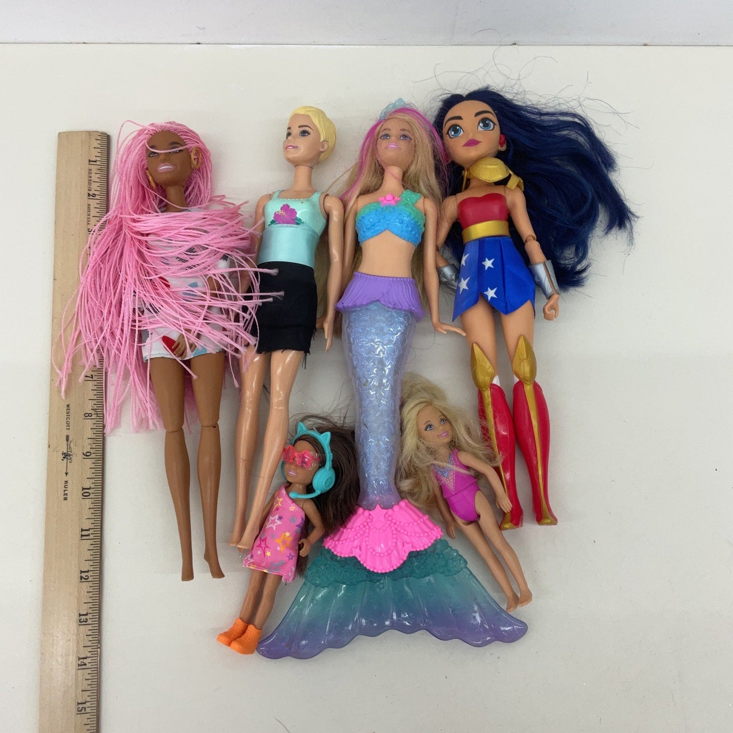 Assorted Fashion Play Dolls Barbie Mattel Wonder Woman Mixed Preowned - Warehouse Toys