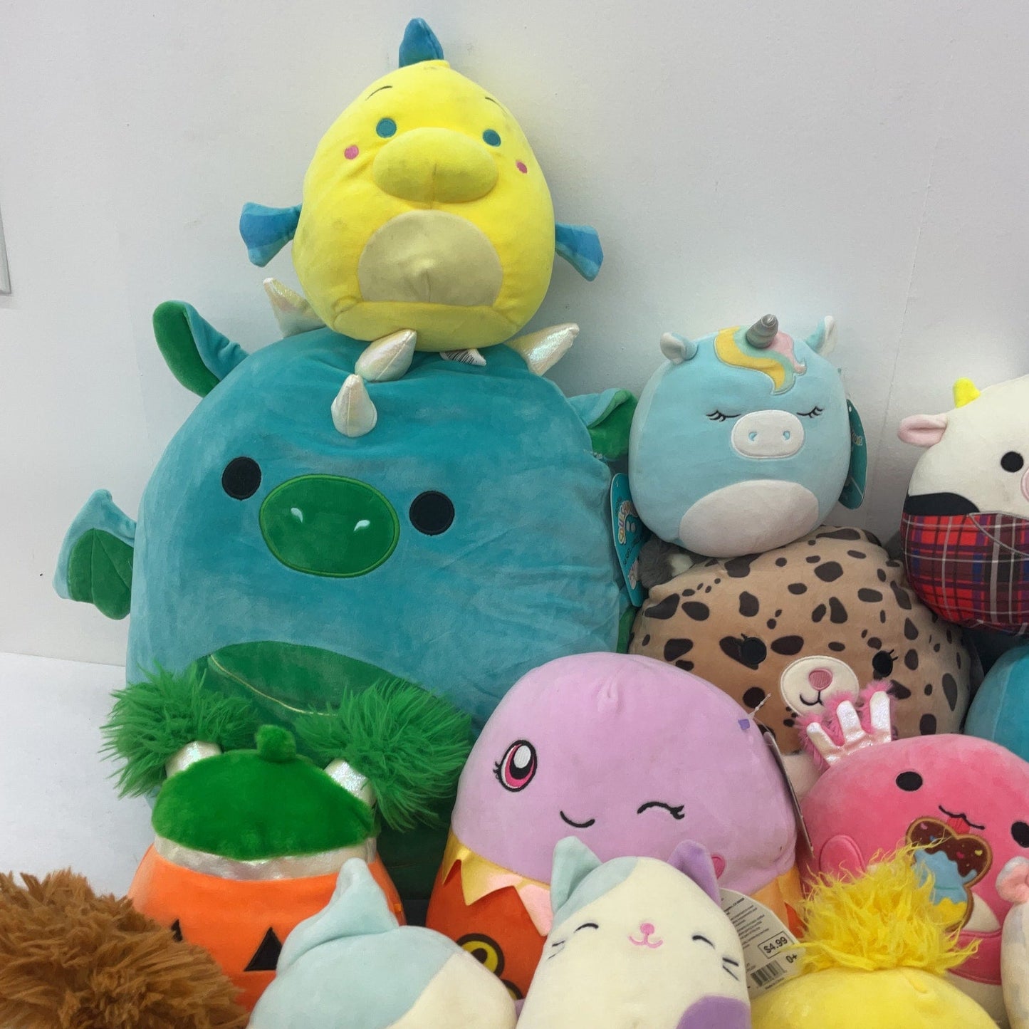 Assorted Mix LOT 12 lbs Squishmallow Soft Character Plush Stuffed Toys Preowned - Warehouse Toys