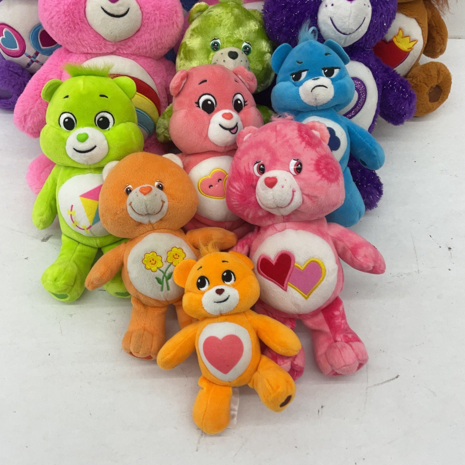 Assorted Mix LOT 5 lbs Care Bears Character Plush Dolls Stuffed Animals Preowned - Warehouse Toys