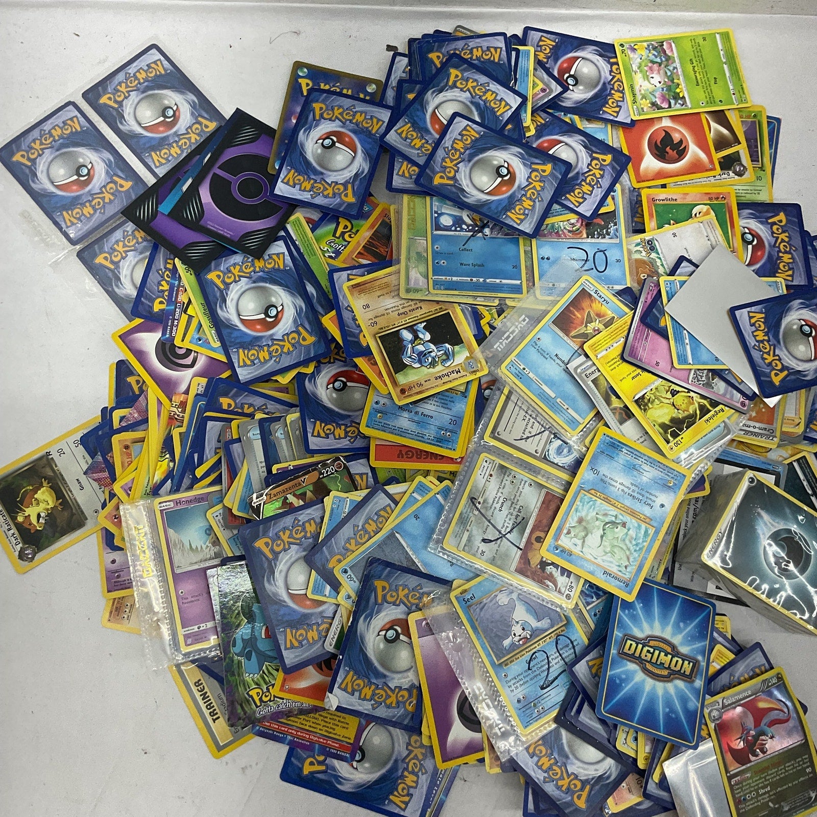 Assorted Mixed Pokemon TCG Digimon Collectible Playing Trading Cards Preowned - Warehouse Toys