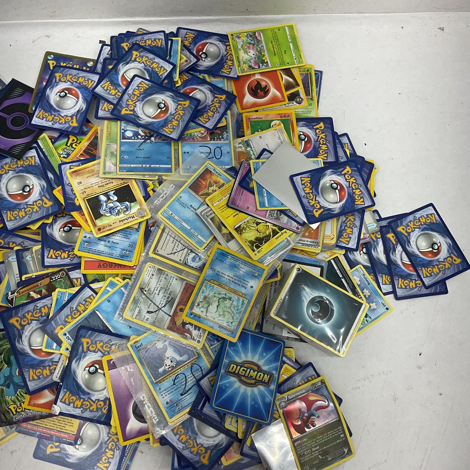 Assorted Mixed Pokemon TCG Digimon Collectible Playing Trading Cards Preowned - Warehouse Toys