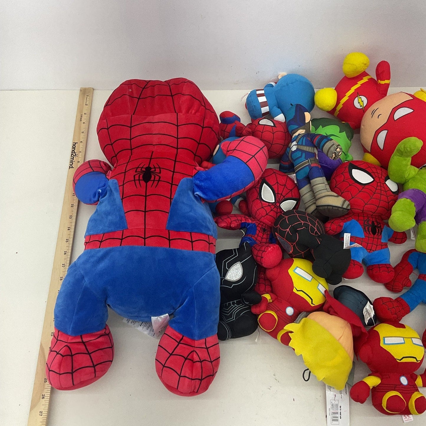 Avengers Marvel Stuffed Animals LOT Preowned 13 lbs Hulk Spiderman Thor Flash - Warehouse Toys