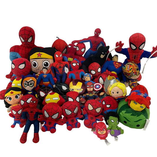 Avengers Spiderman Marvel DC Comics Stuffed Animals Plush LOT Preowned 12 lbs - Warehouse Toys