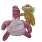 BABW Build A Bear Unstuffed Brown Teddy Bear & Pink Turtle Hand Puppet Plush - Warehouse Toys