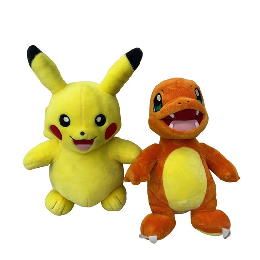 BABW Preowned Build a Bear Workshop Pokemon LOT 2 Charmander Pikachu Plush Toys - Warehouse Toys