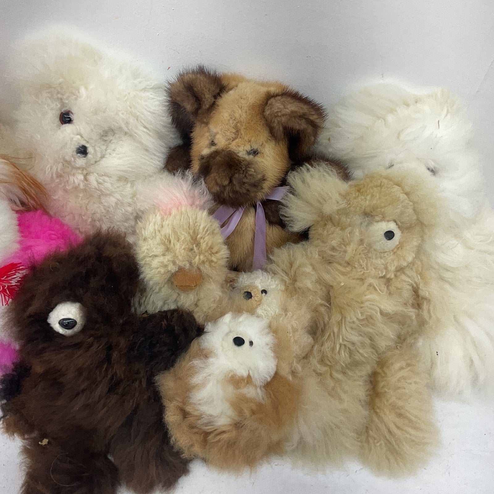 Babypaca & Others Tourist Souvenirs Alpaca Real Fur Stuffed Bears Preowned LOT - Warehouse Toys