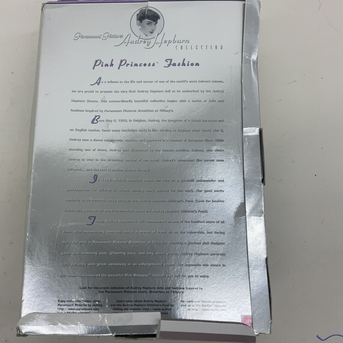 Barbie Audrey Hepburn Breakfast at Tiffany’s Holly Golightly In Pink 1998 In Box - Warehouse Toys