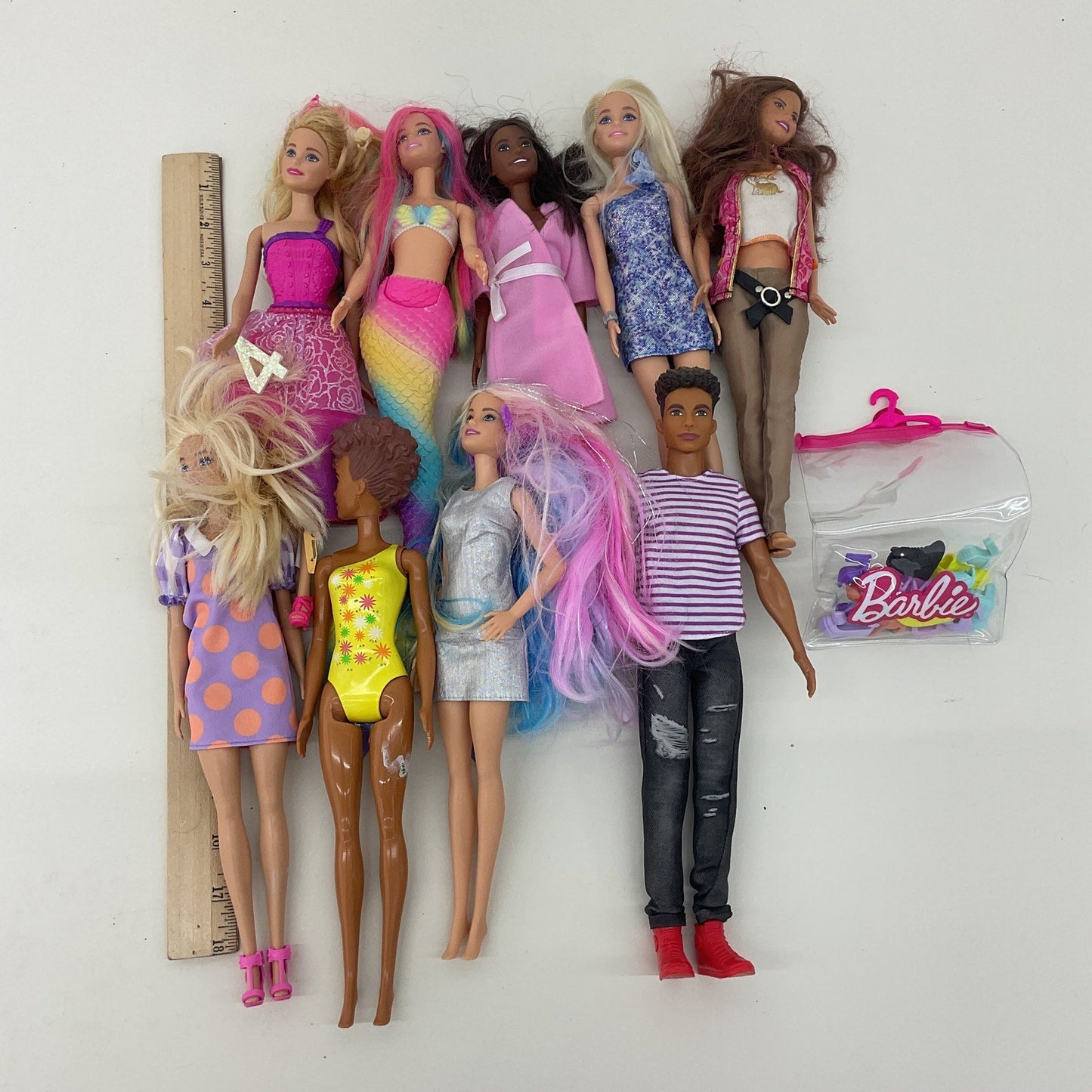 Barbie Ken Mattel Multicolor Preowned Fashion Doll, Plastic Toy Lot - Warehouse Toys