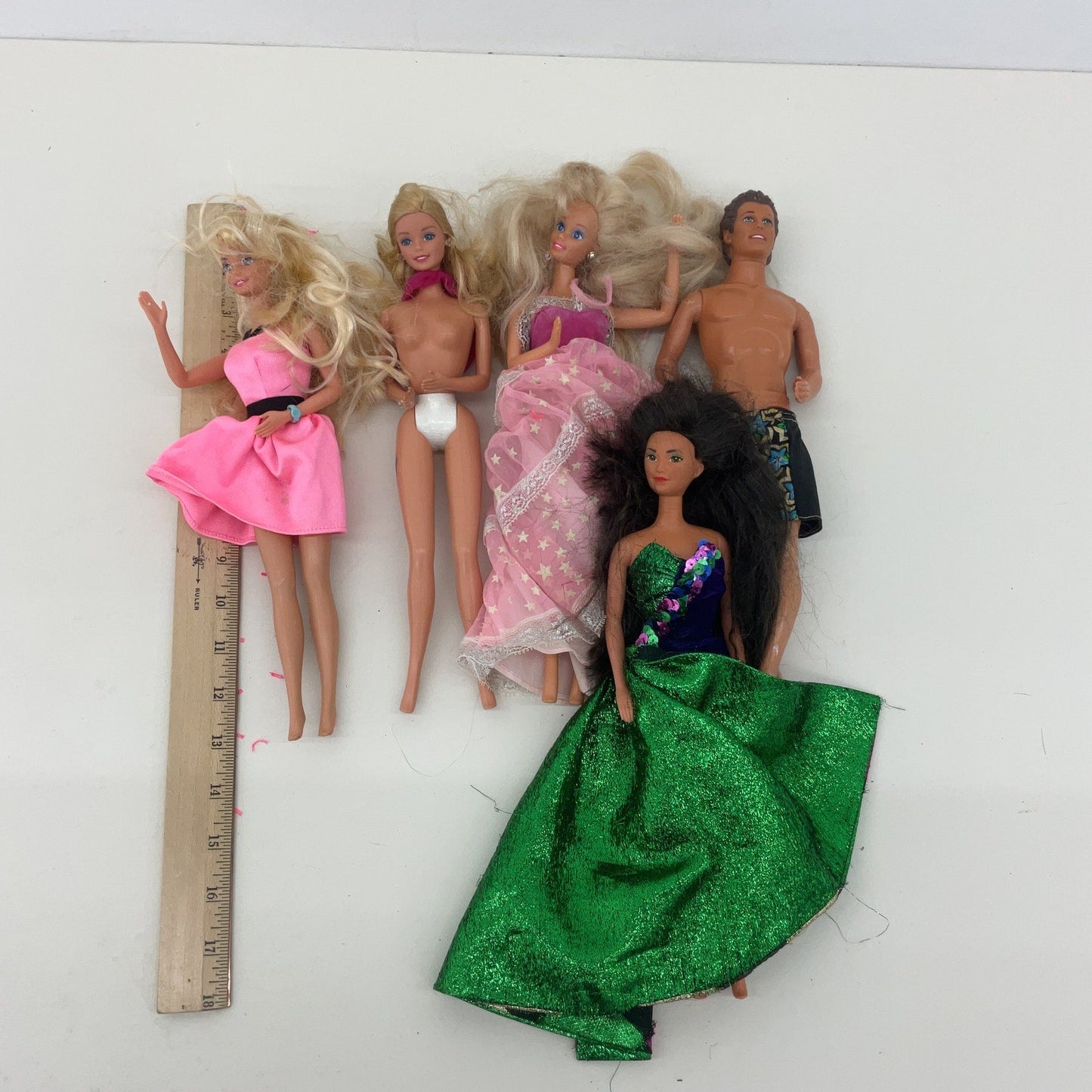 Barbie Mattel Multicolor Plastic Doll Figure Lot Ken Preowned - Warehouse Toys