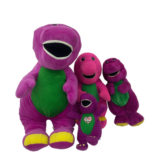 Barney & Friends Purple Dinosaur Plush Toys LOT of 3 - Preowned Assorted Sizes - Warehouse Toys