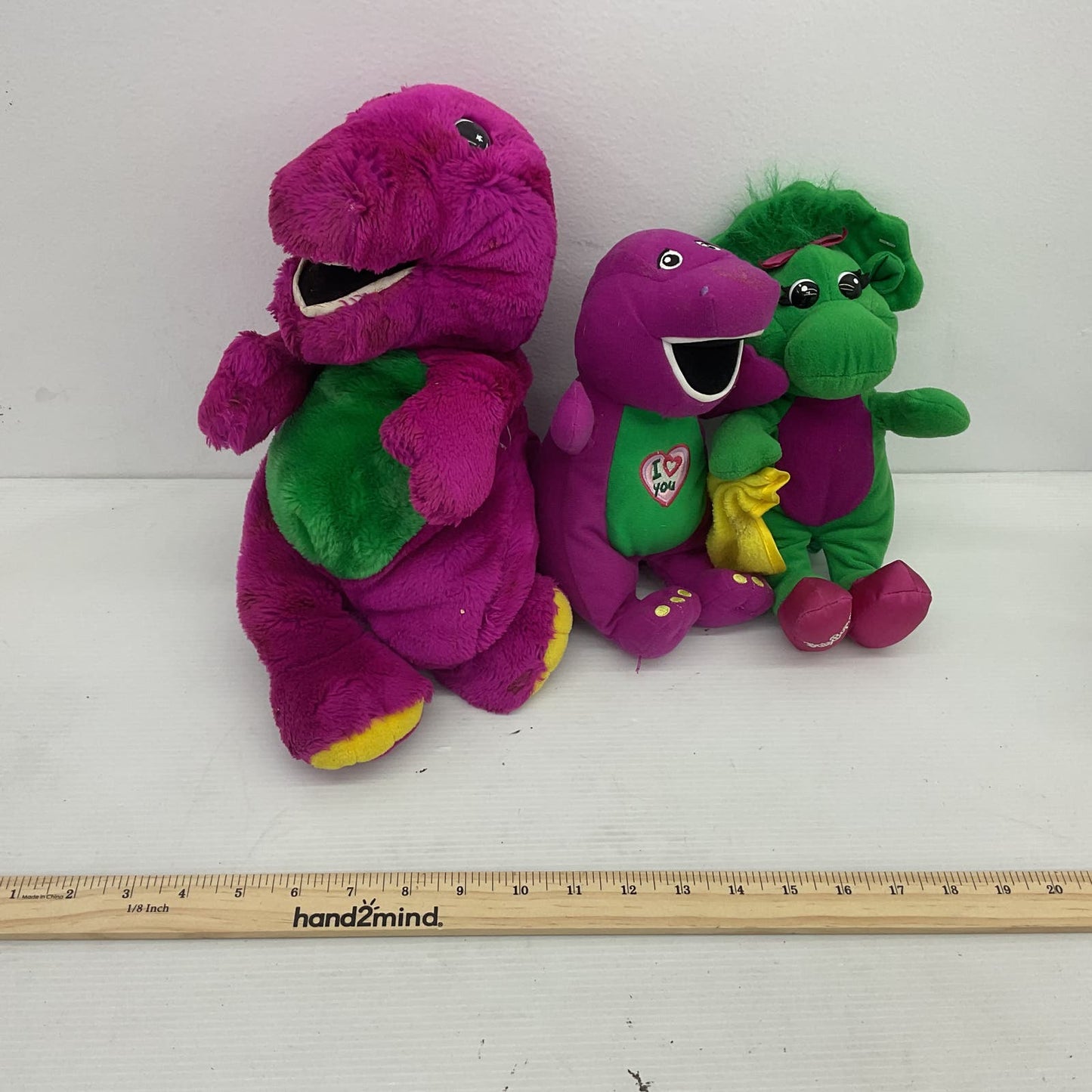 Barney Purple Dinosaur Baby Bop Stuffed Animal Plush Toy Lot - Warehouse Toys