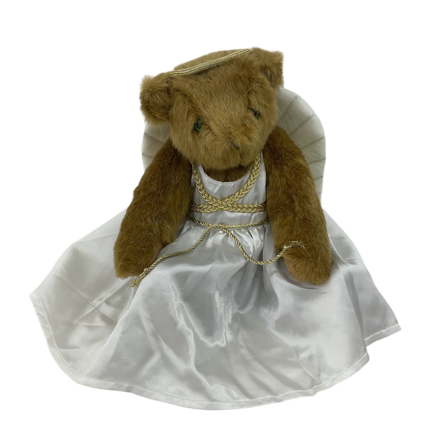 Beautiful Vermont Teddy Bear Bride Wedding White Dress Jointed Doll Plush - Warehouse Toys