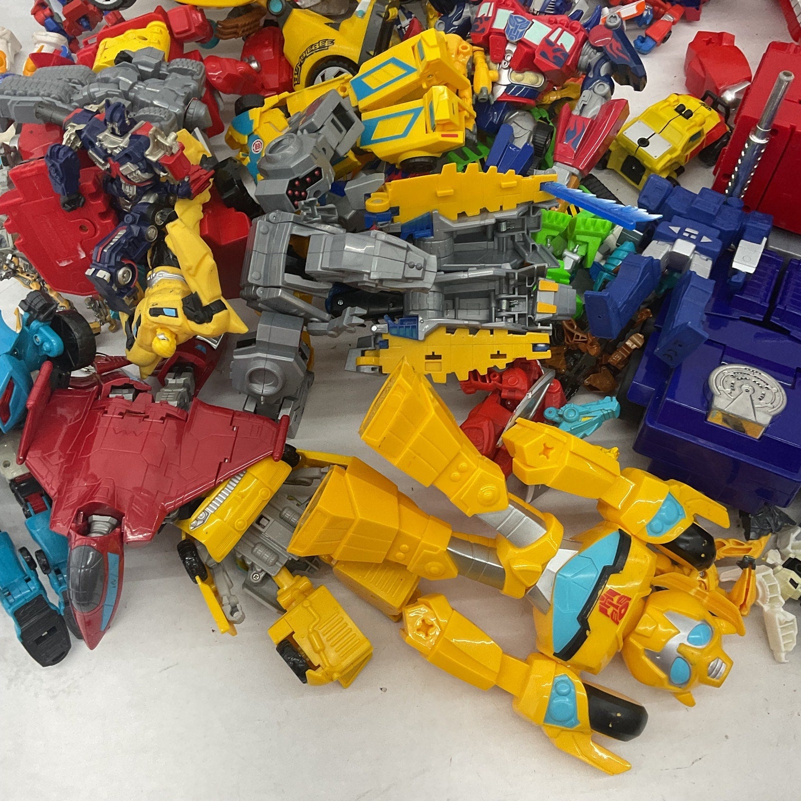 BIG LOT 25 lbs Modern Transformers Optimus Prime Robots Action Figures Preowned - Warehouse Toys