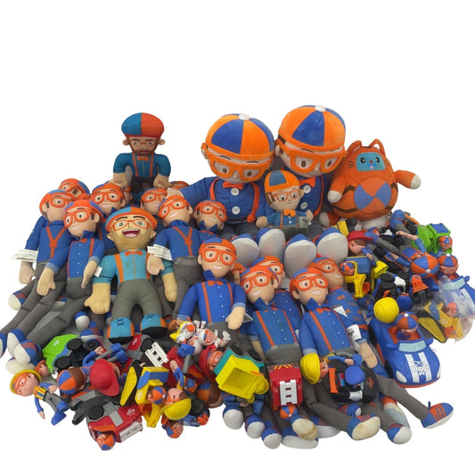 Blippi Orange Blue 25 lbs Plush Dolls Toys Stuffed Animals Figures Preowned LOT - Warehouse Toys