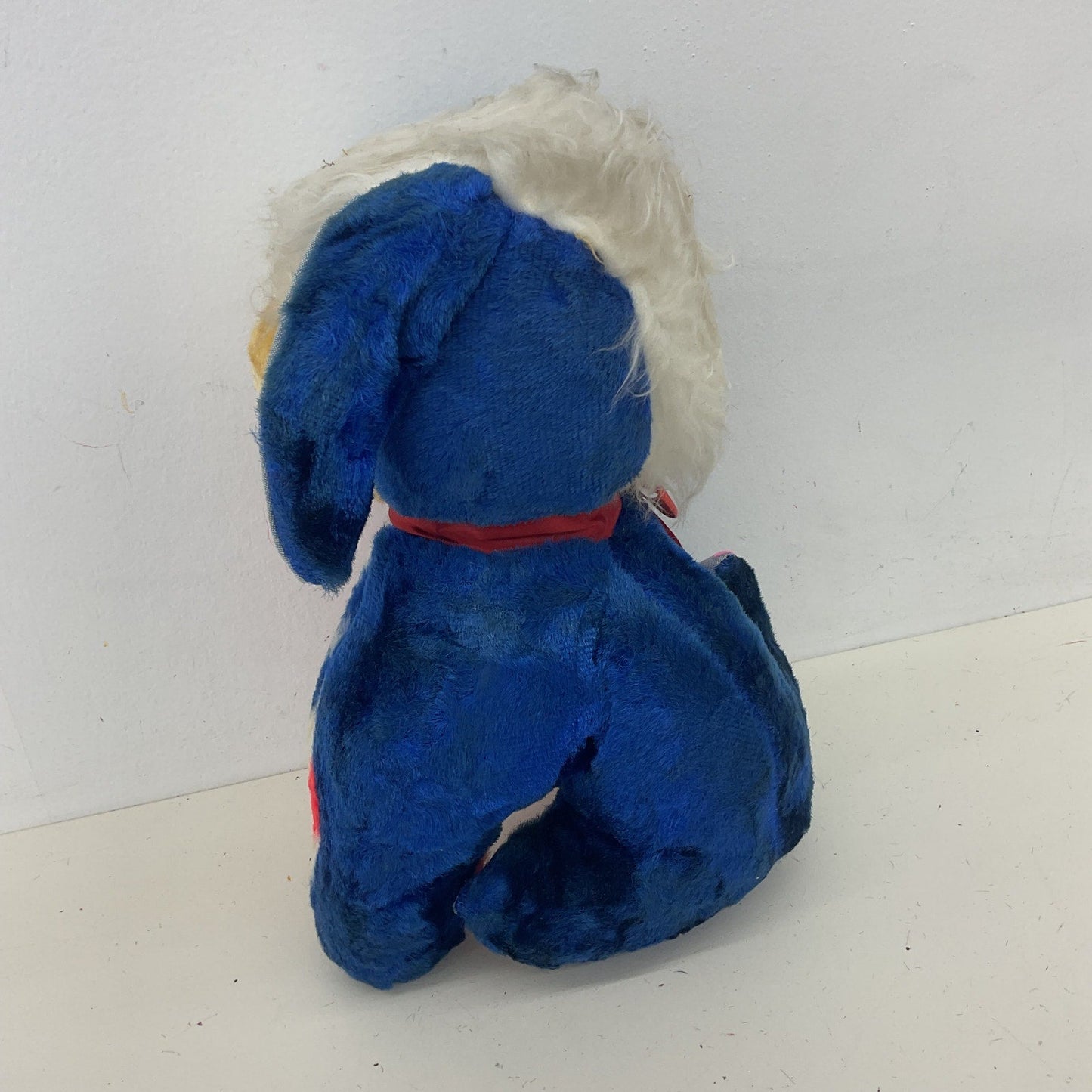 Blue & Red White Knox Creations Vintage Novelty Fair Prize Donkey Plush Doll Toy - Warehouse Toys