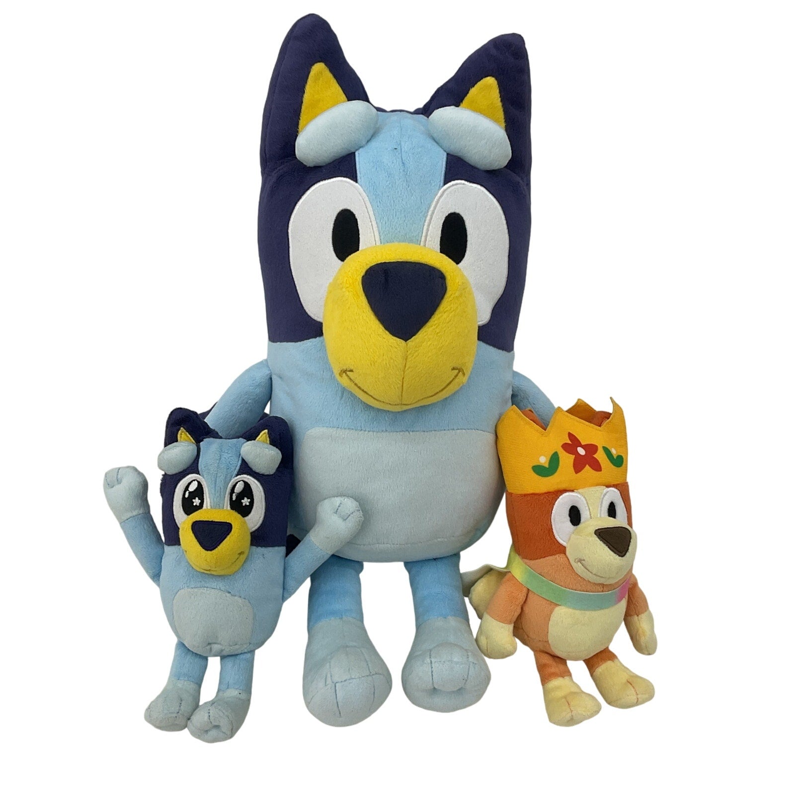 Bluey Character Plush Dolls LOT Blue Brown - Warehouse Toys