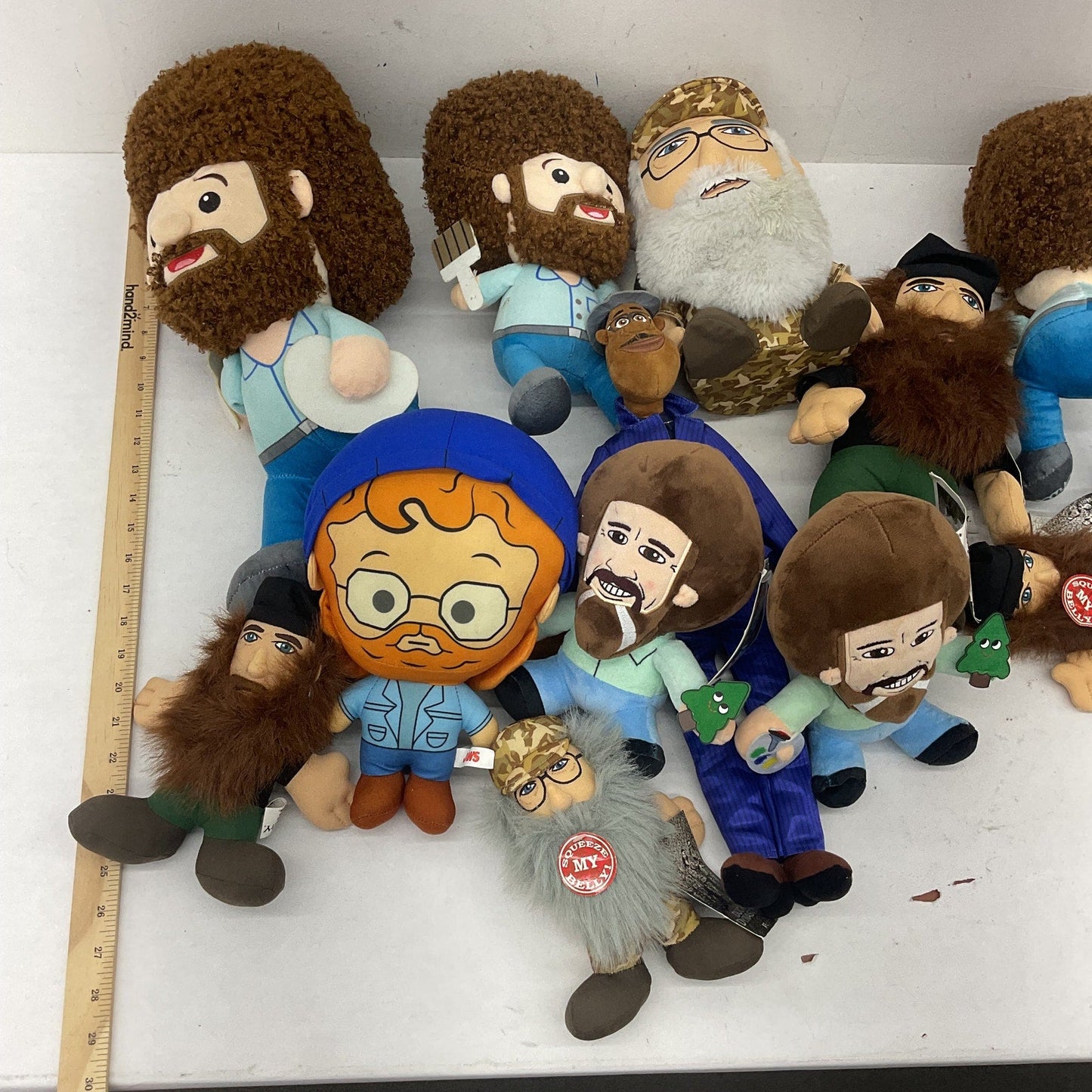 Bob Ross Duck Dynasty & Others Humanoid Human Character Plush Dolls 5 lbs LOT - Warehouse Toys