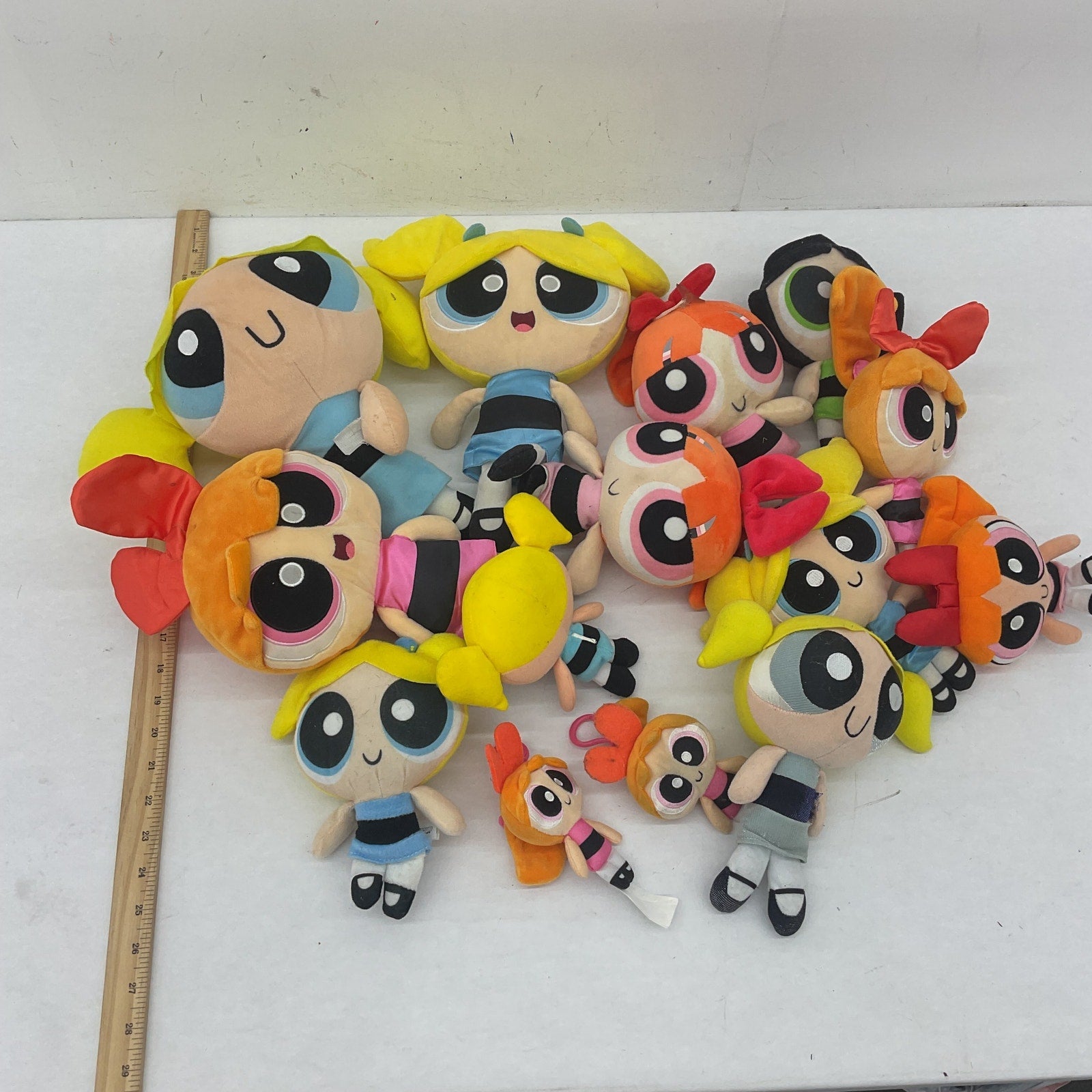 Bubbles Blossom Buttercup Powerpuff Girls Plush Toys Preowned Stuffed Animal LOT - Warehouse Toys