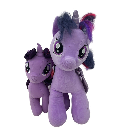 Build A Bear Purple My Little Pony Twilight Dance Pegasus & Smaller Plush LOT - Warehouse Toys