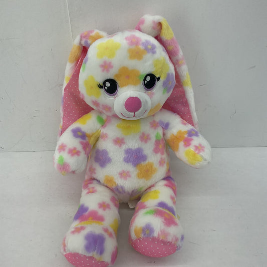 Build-A-Bear White Pink Yellow Purple Bunny Rabbit Stuffed Animal - Warehouse Toys