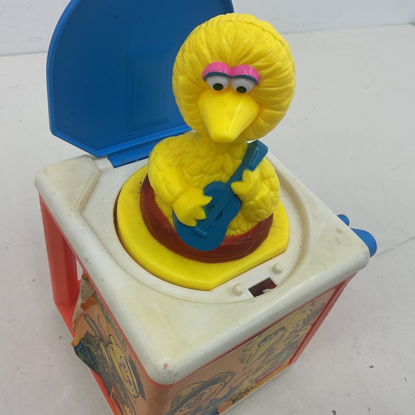 Vintage Playskool Vintage Sesame Street Big Bird Jack-in-the-Box Toy UNTESTED