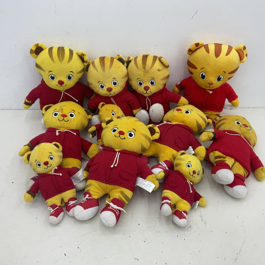 Preowned Mixed LOT Mr. Rogers Neighborhood Daniel Tiger Character Plush Dolls