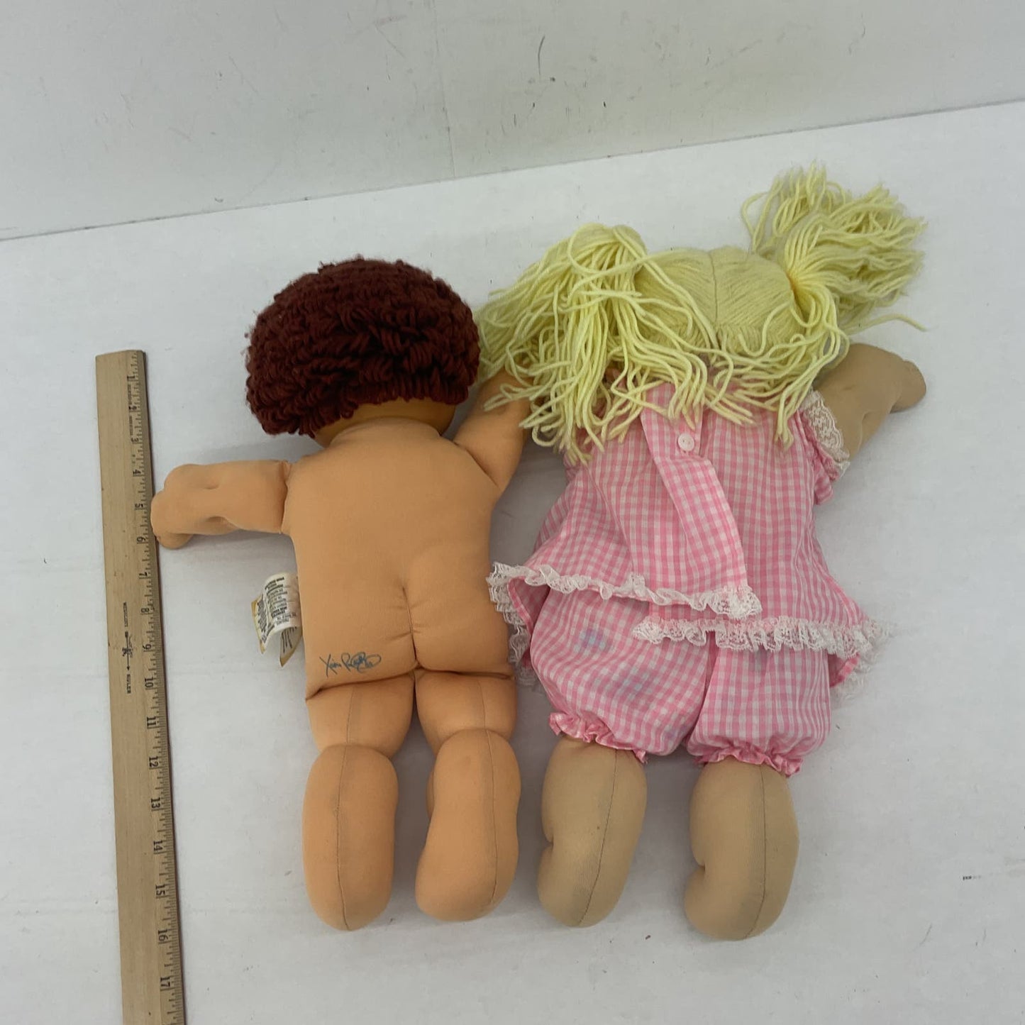 Cabbage Patch Brown Blonde Vintage Baby Doll CPK Doll Lot - Warehouse Toys