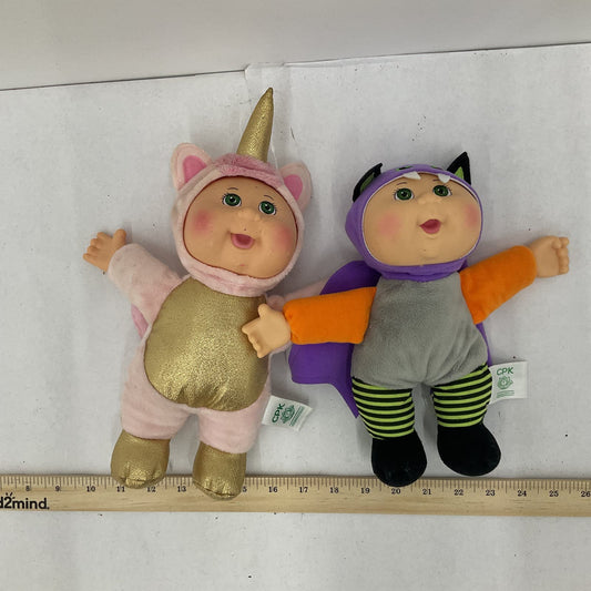 Cabbage Patch Kids 2 Small Plush Soft Body Girl Dolls Unicorn Vampire Halloween - Warehouse Toys