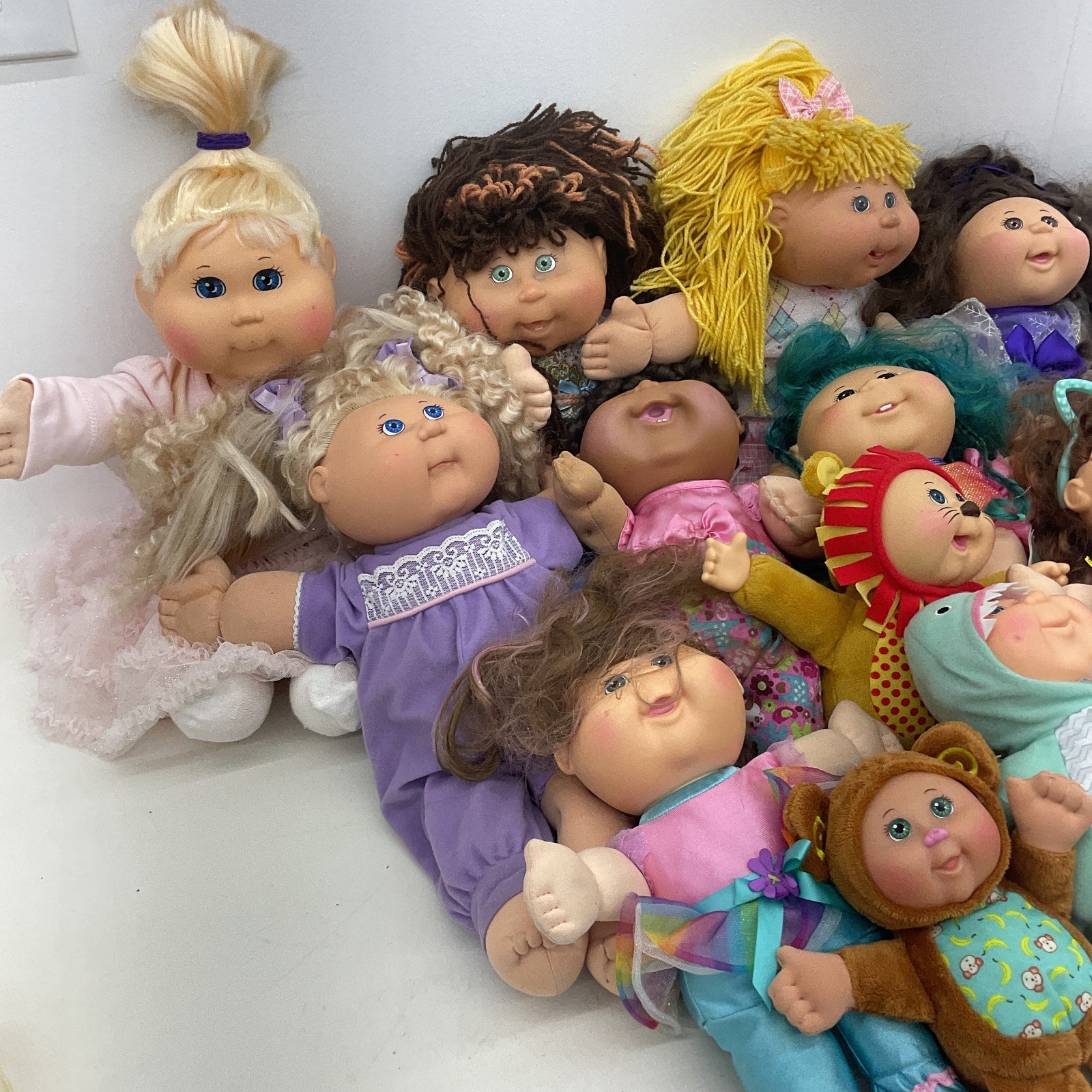 Cabbage Patch Kids CPK Preowned 13 Baby Dolls LOT Boys Girls Blonde Brunette - Warehouse Toys