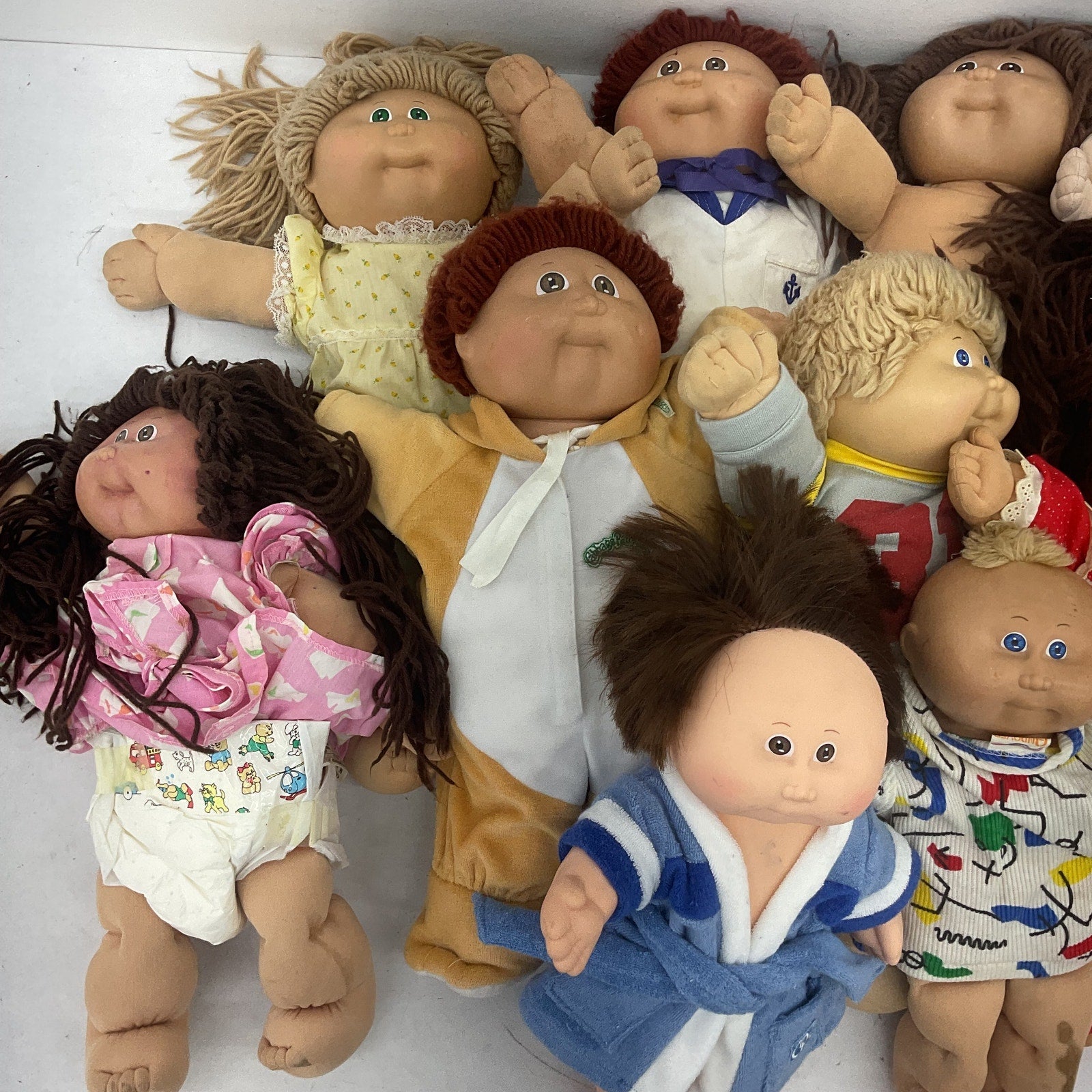 Cabbage Patch Kids CPK Preowned Baby Dolls LOT Boys Girls Blonde Brunette 12 lbs - Warehouse Toys