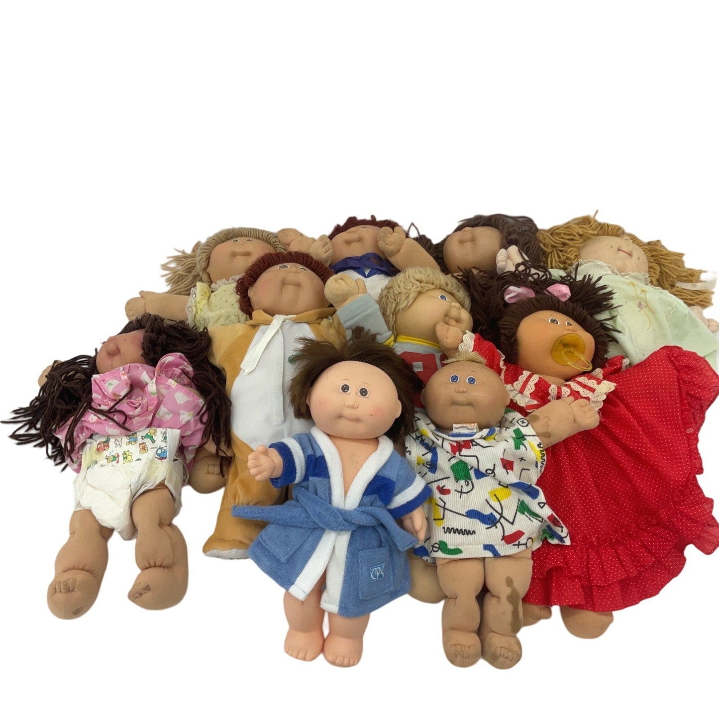 Cabbage Patch Kids CPK Preowned Baby Dolls LOT Boys Girls Blonde Brunette 12 lbs - Warehouse Toys