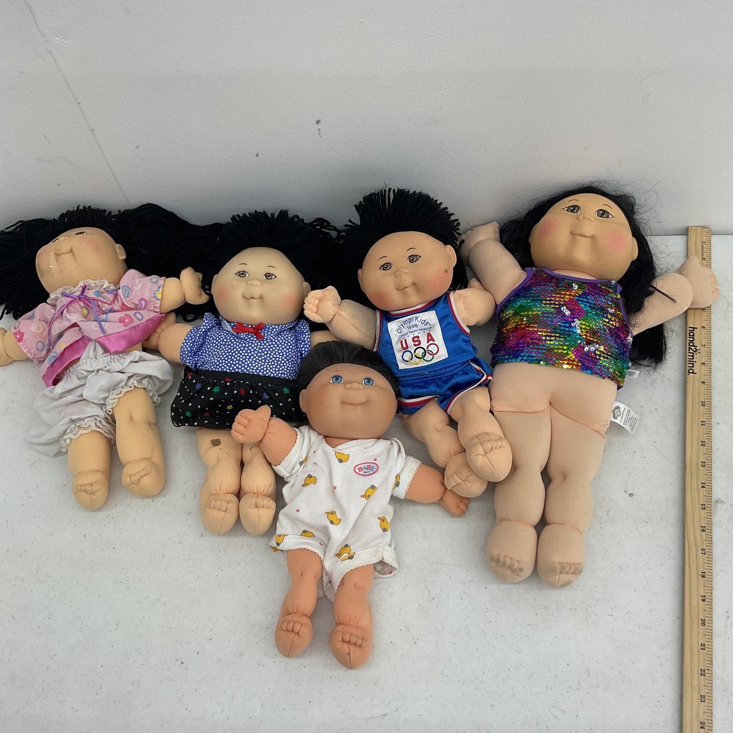 Cabbage Patch Kids Preowned Asian Black Hair LOT 5 lbs Baby Dolls Boys Girls - Warehouse Toys