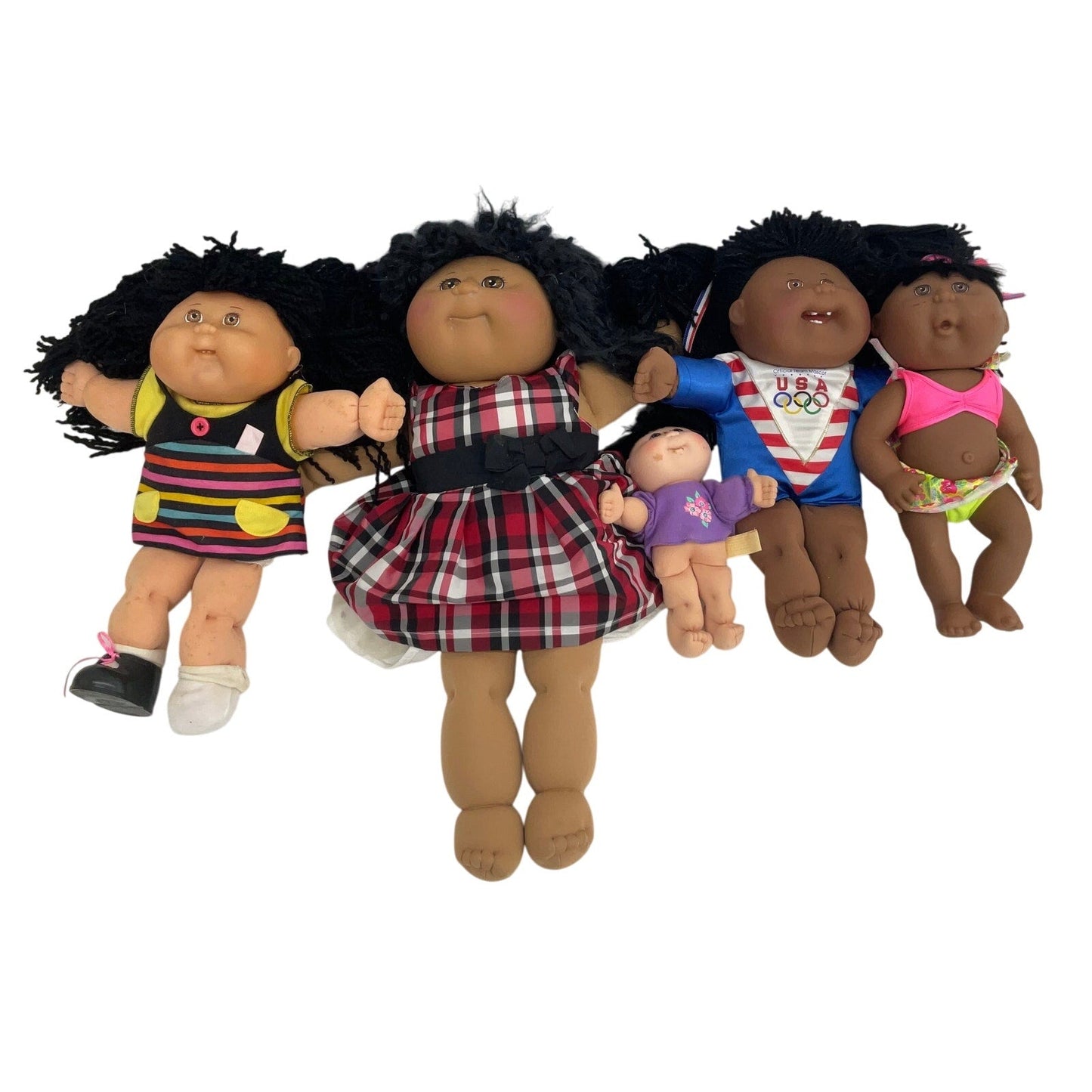 Cabbage Patch Kids Preowned Brown Black Ethnic Asian LOT Baby Dolls Boys Girls - Warehouse Toys