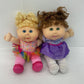 Cabbage Patch Kids Purple Pink Baby Doll Lot Blonde Brown Hair Dolls - Warehouse Toys