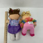 Cabbage Patch Kids Purple Pink Baby Doll Lot Blonde Brown Hair Dolls - Warehouse Toys