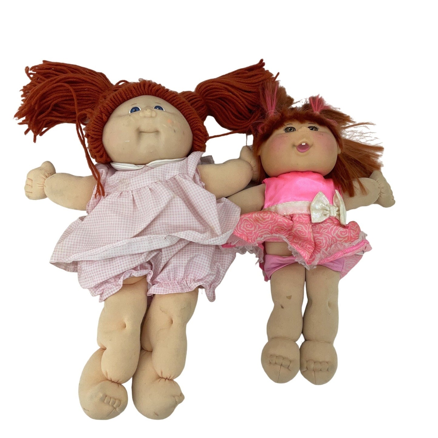 Cabbage Patch Kids Soft Body Baby Dolls LOT 2 15 Year Anniversary Yarn Hair - Warehouse Toys