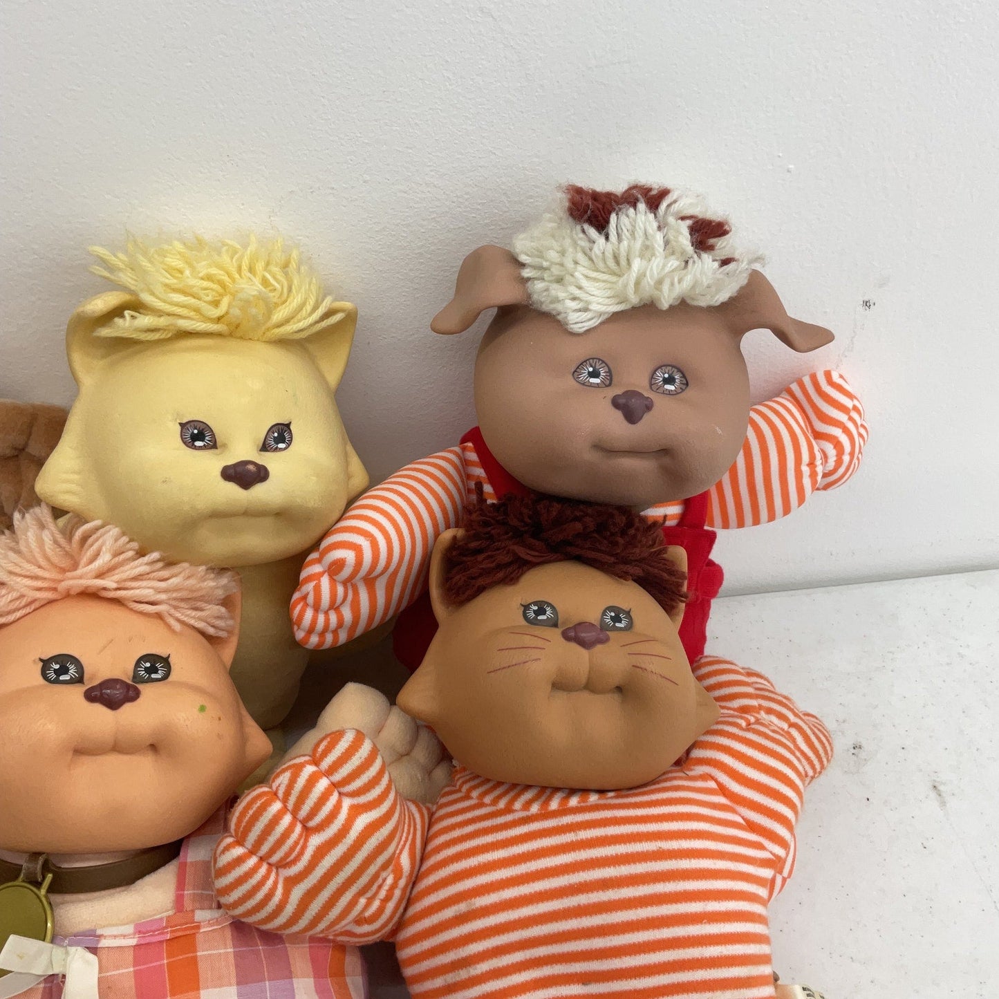 Cabbage Patch Kids Vintage Preowned 6 Baby Dolls LOT Koosa Pets Cats Dogs - Warehouse Toys