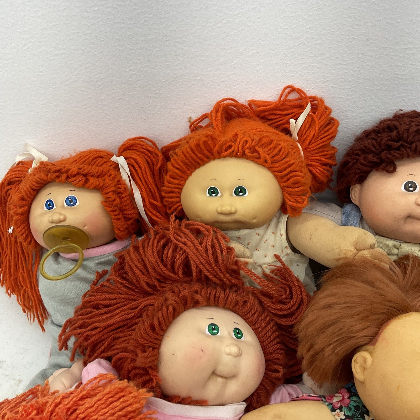 Cabbage Patch Kids Vintage Preowned Baby Dolls 13 lbs LOT Red Headed Yarn Hair - Warehouse Toys