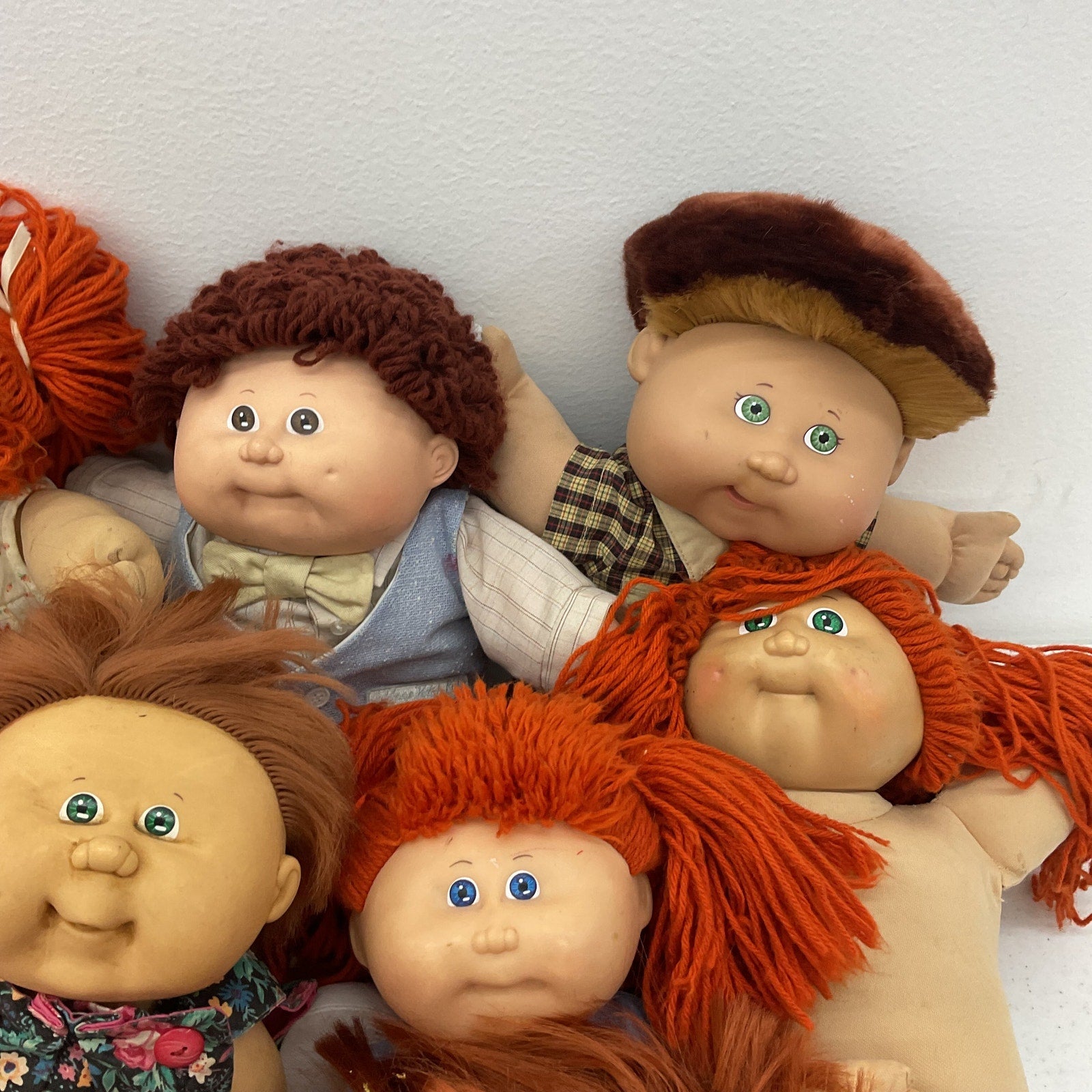 Cabbage Patch Kids Vintage Preowned Baby Dolls 13 lbs LOT Red Headed Yarn Hair - Warehouse Toys