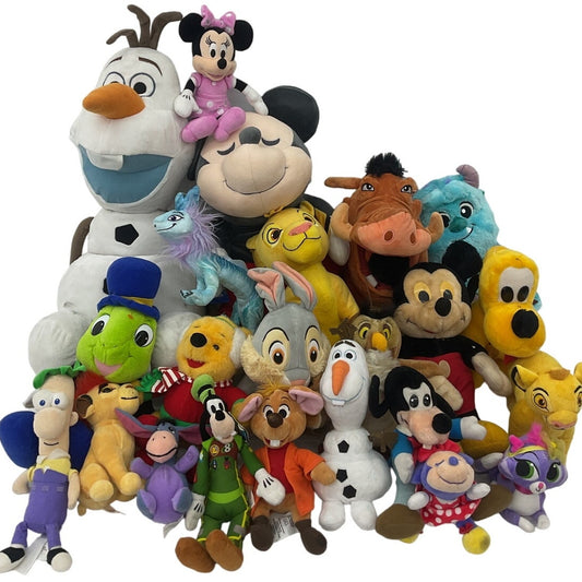 Disney Character Mixed Preowned LOT 12 lbs Plush Dolls Toys Phineas Mickey Pixar