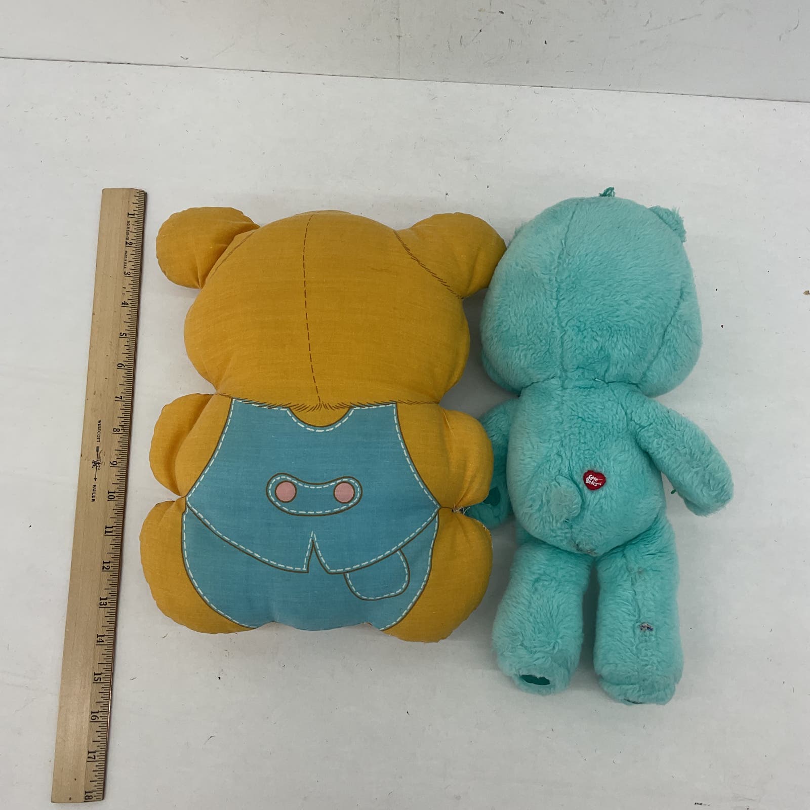 Care Bears Heartsong Stuffed Animal and Vintage PIllow Bear - Blue - Warehouse Toys