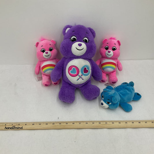 Care Bears Pink Blue Purple Plush Toy - Multicolor Stuffed Animals Lot - Warehouse Toys