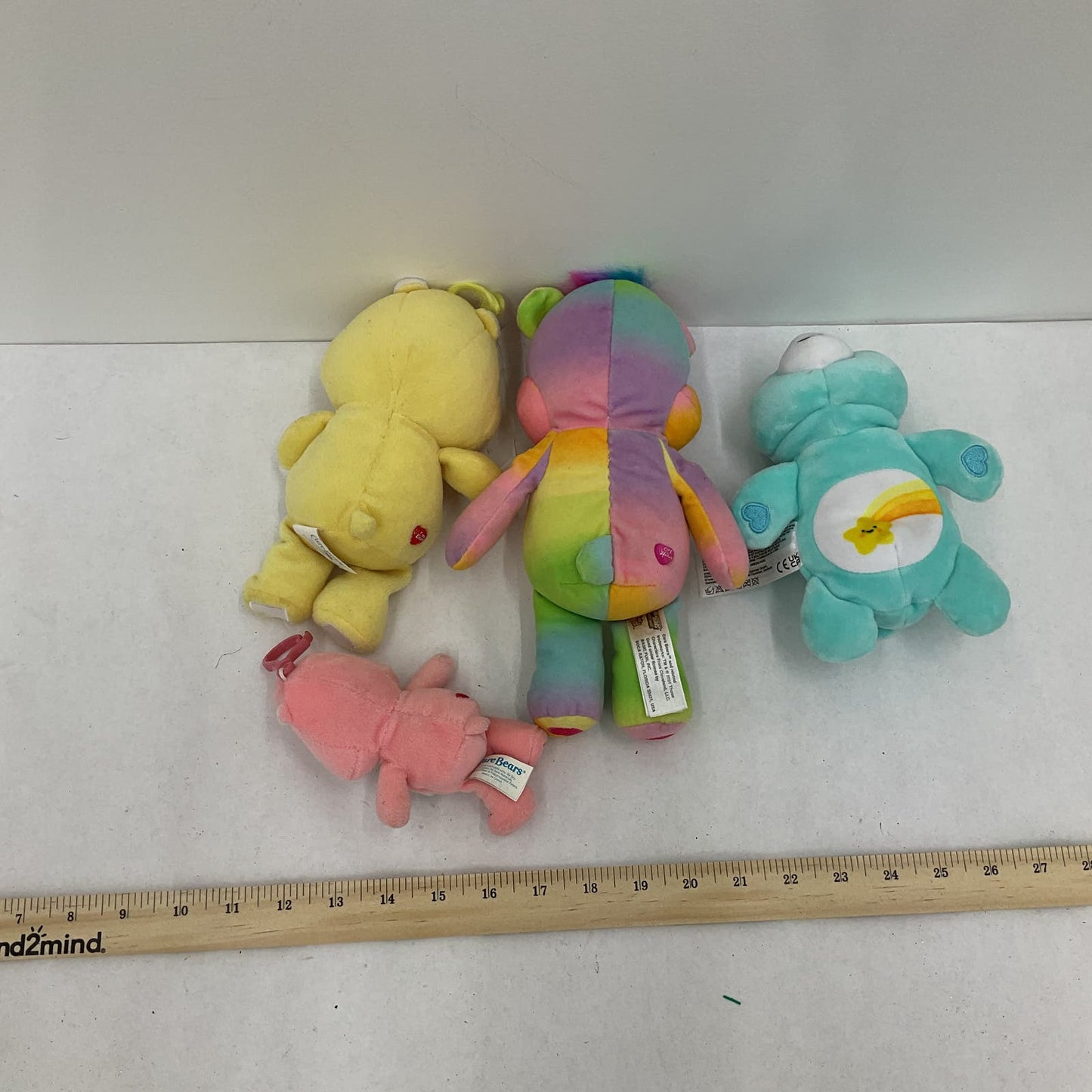 Care Bears Pink Yellow Blue Plush Stuffed Animal Lot - Warehouse Toys